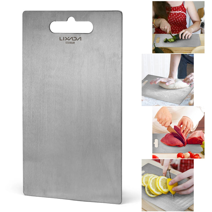 Lixada 1.8MM Titanium Cutting Board for Home and Outdoor Cooking, Camping, and Hiking