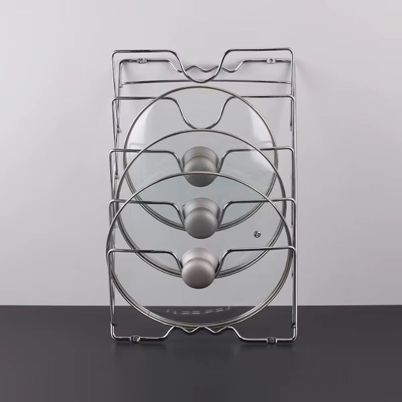 Stainless Steel Pot Lid Organizer and Rack for Kitchen Accessories