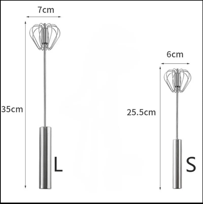 Semi-Automatic Stainless Steel Egg Beater and Hand Mixer for Cream and Egg Whipping