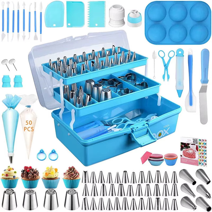 236-Piece Professional Cake Decorating Set with Piping Bags and Frosting Tips for Exceptional Baking Creations