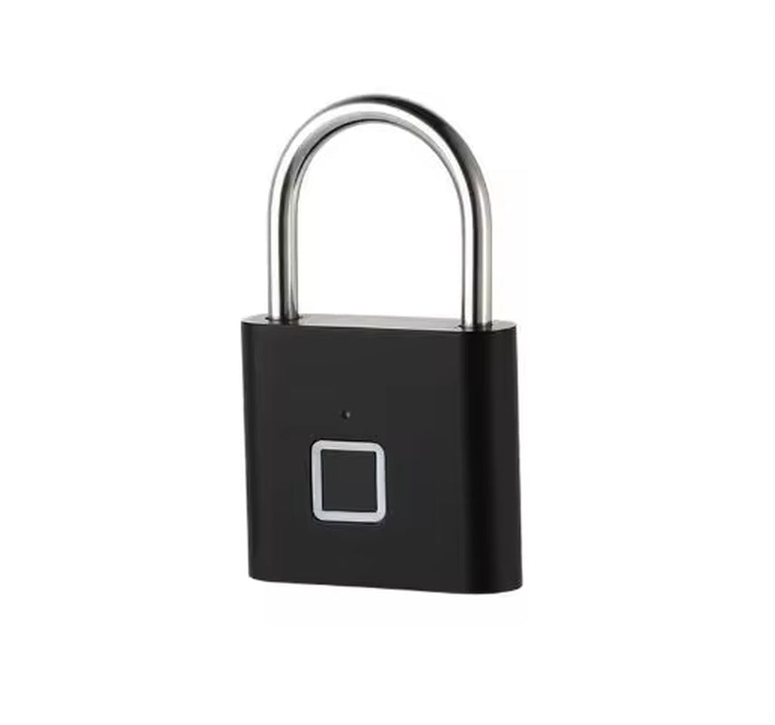 Portable Fingerprint Padlock with USB Rechargeable Lithium Battery, Waterproof and Durable Zinc Alloy Construction