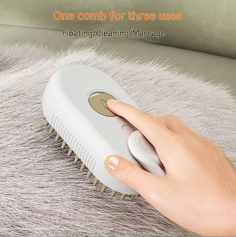 Electric Pet Spray Comb for Cats and Dogs - One-Touch Grooming and Massage Tool