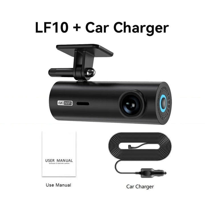 NOYAFA LF10 4K Front Dashcam with Loop Recording, Auto Overwrite, and Time Overprint Video Playback