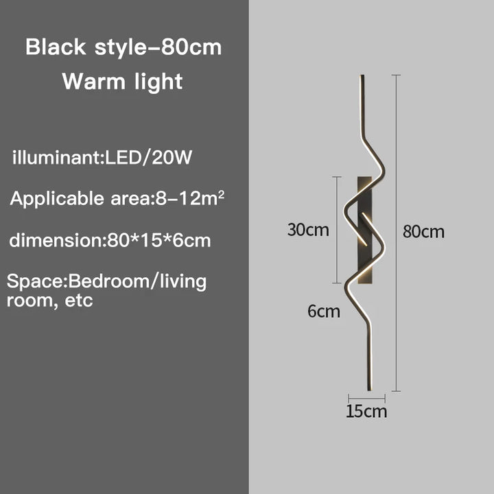 Modern Nordic Wall Light - Long Decorative Fixture for Living Room, Corridor, and Ceiling Home Decor