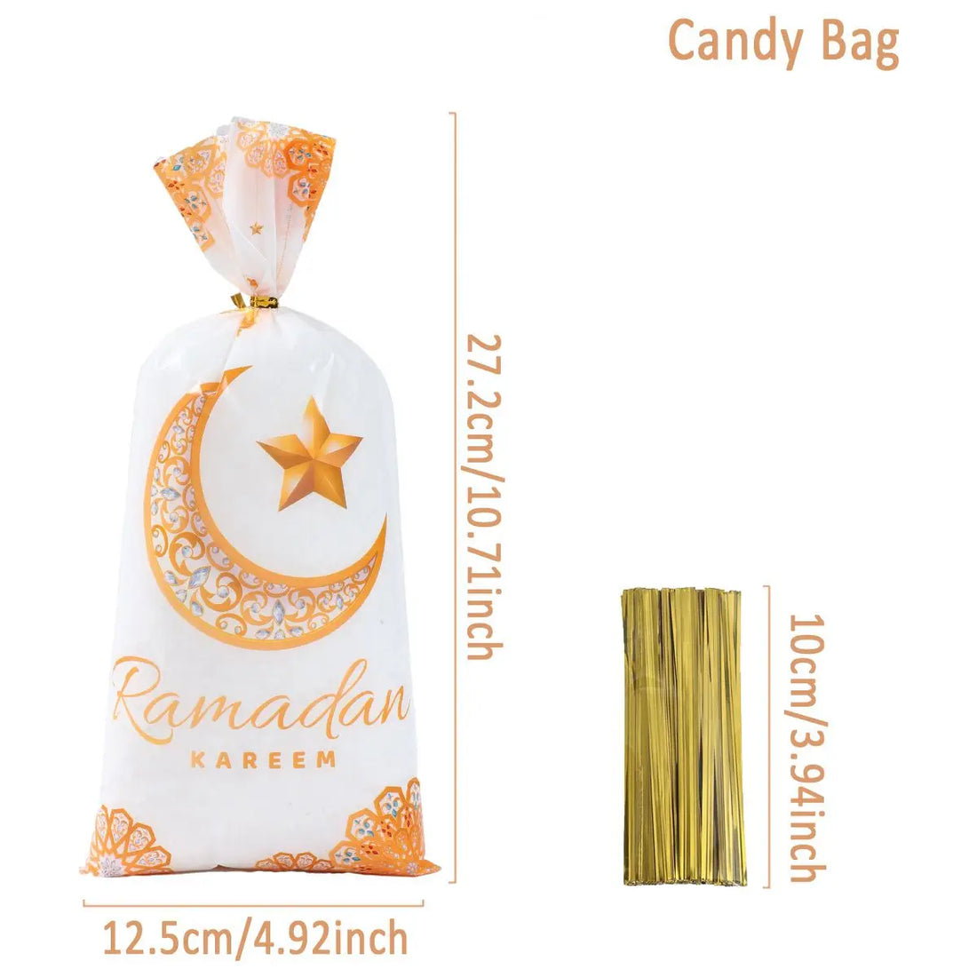 Ramadan Cookie Bags with Strap - Available in 25, 50, or 100 Pieces for Eid Mubarak Gifts and Islamic Celebrations