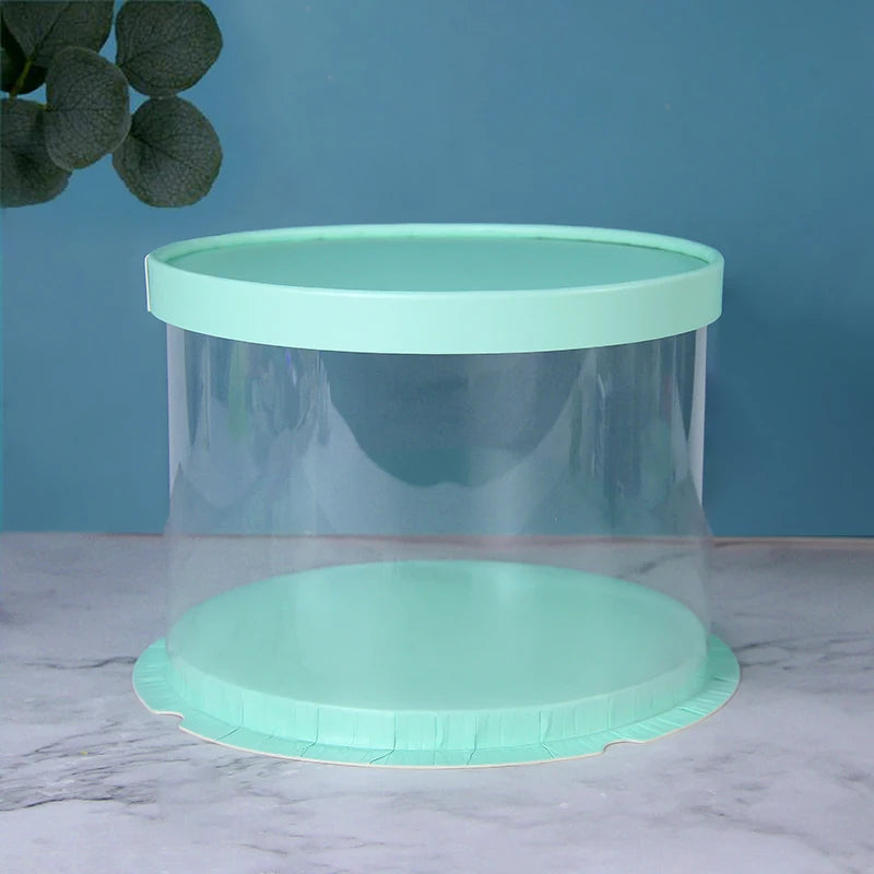 Transparent Round PVC Cake Boxes for Gift Packaging - Perfect for Birthdays, Weddings, Anniversaries, and Events - Available in 4 and 6 Inch Sizes