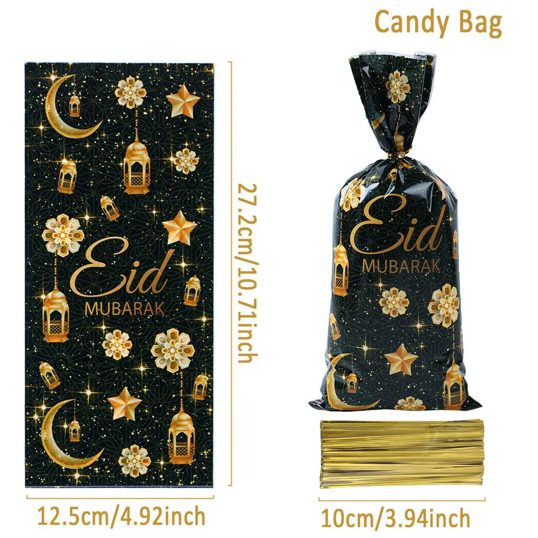 Ramadan Cookie Bags with Strap - Available in 25, 50, or 100 Pieces for Eid Mubarak Gifts and Islamic Celebrations