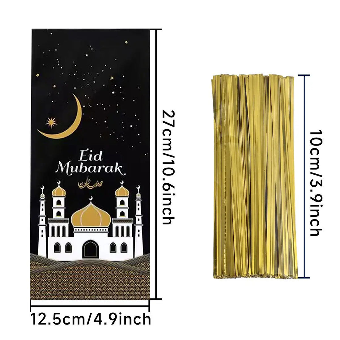 Ramadan Cookie Bags with Strap - Available in 25, 50, or 100 Pieces for Eid Mubarak Gifts and Islamic Celebrations