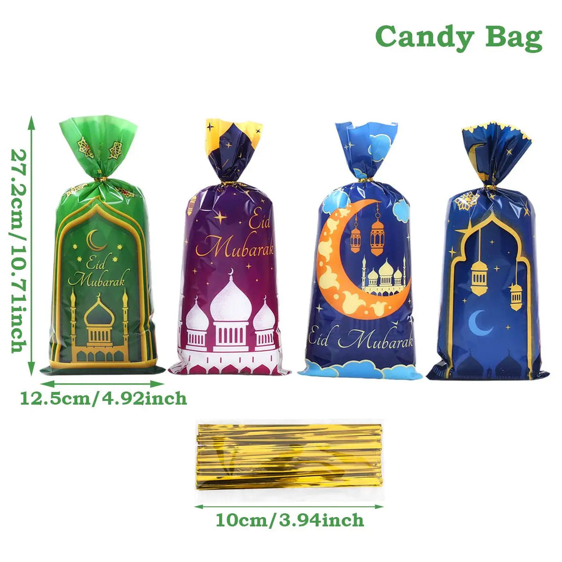 Ramadan Cookie Bags with Strap - Available in 25, 50, or 100 Pieces for Eid Mubarak Gifts and Islamic Celebrations