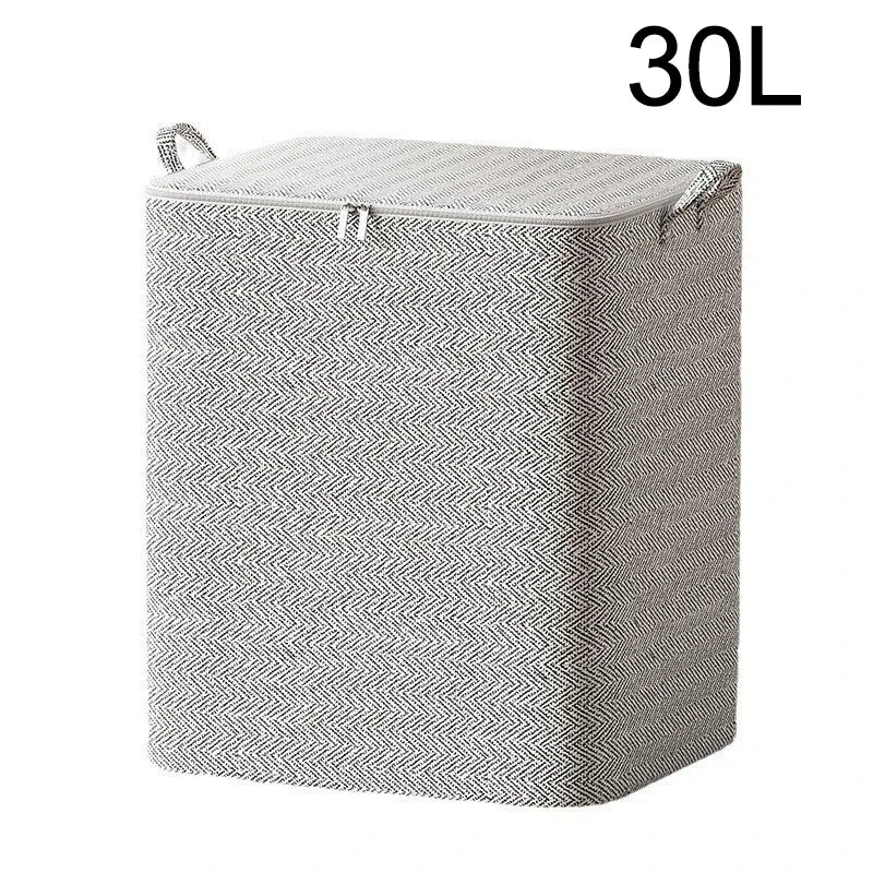 Stereoscopic Fabric Storage Bins with Windows - Foldable High-Capacity Organizers for Home Closets