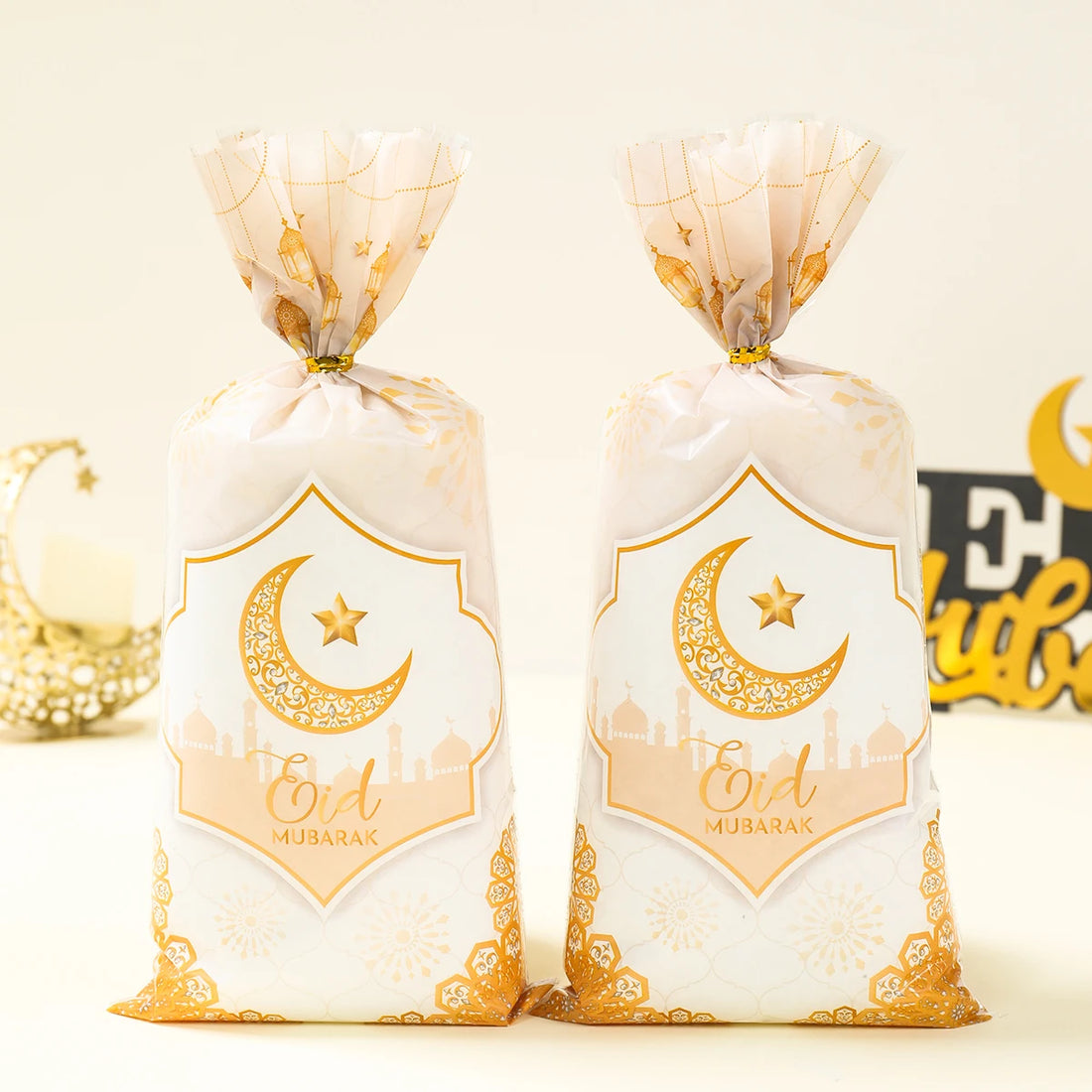 Ramadan Cookie Bags with Strap - Available in 25, 50, or 100 Pieces for Eid Mubarak Gifts and Islamic Celebrations