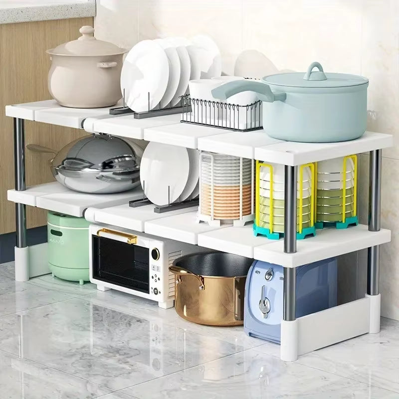 Stainless Steel Expandable Multi-Layer Kitchen Sink Storage Rack