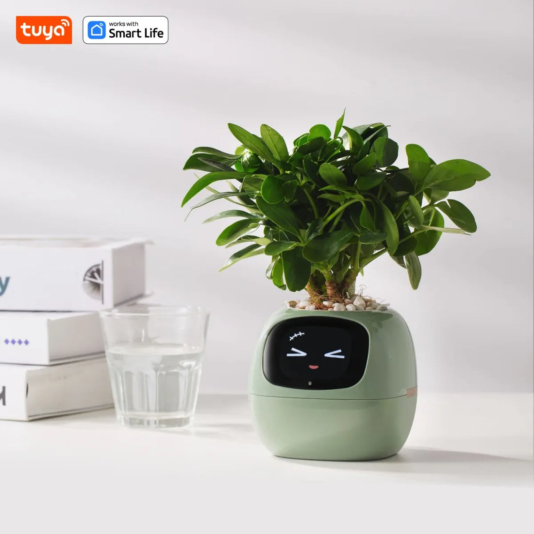 Tuya Ivy Smart Planter: 49+ Expressions, 7 Smart Sensors, and AI Technology for Effortless Plant Care