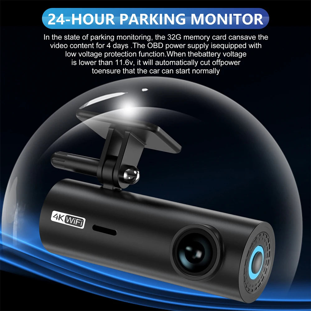 NOYAFA LF10 4K Front Dashcam with Loop Recording, Auto Overwrite, and Time Overprint Video Playback