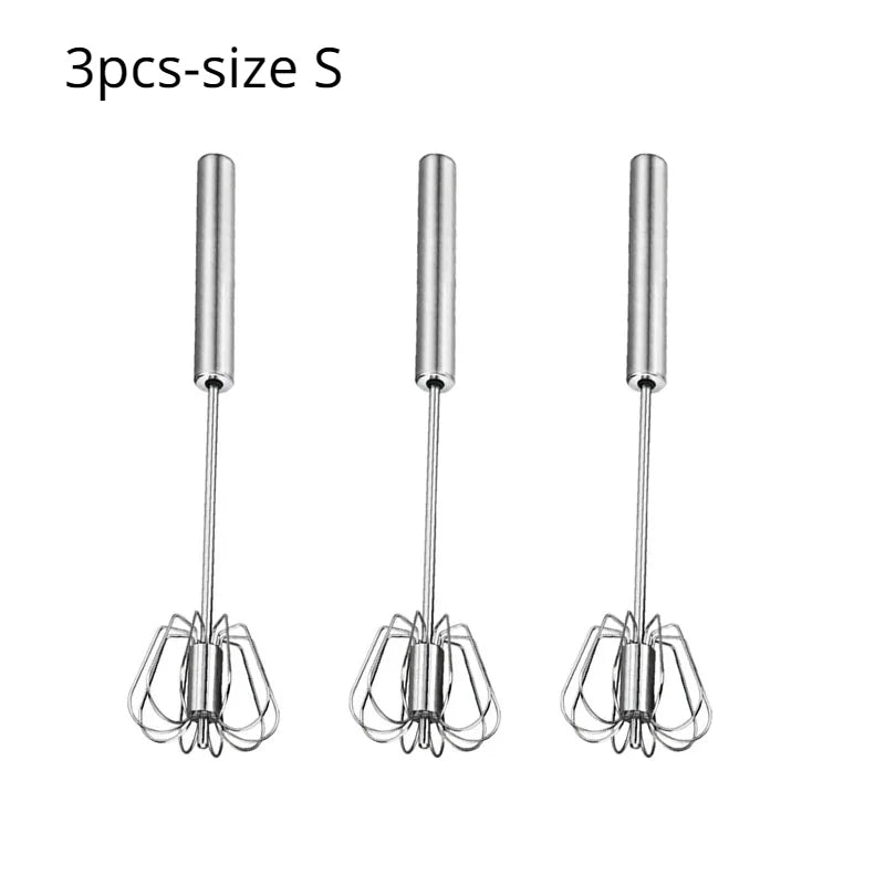 Semi-Automatic Stainless Steel Egg Beater and Hand Mixer for Cream and Egg Whipping