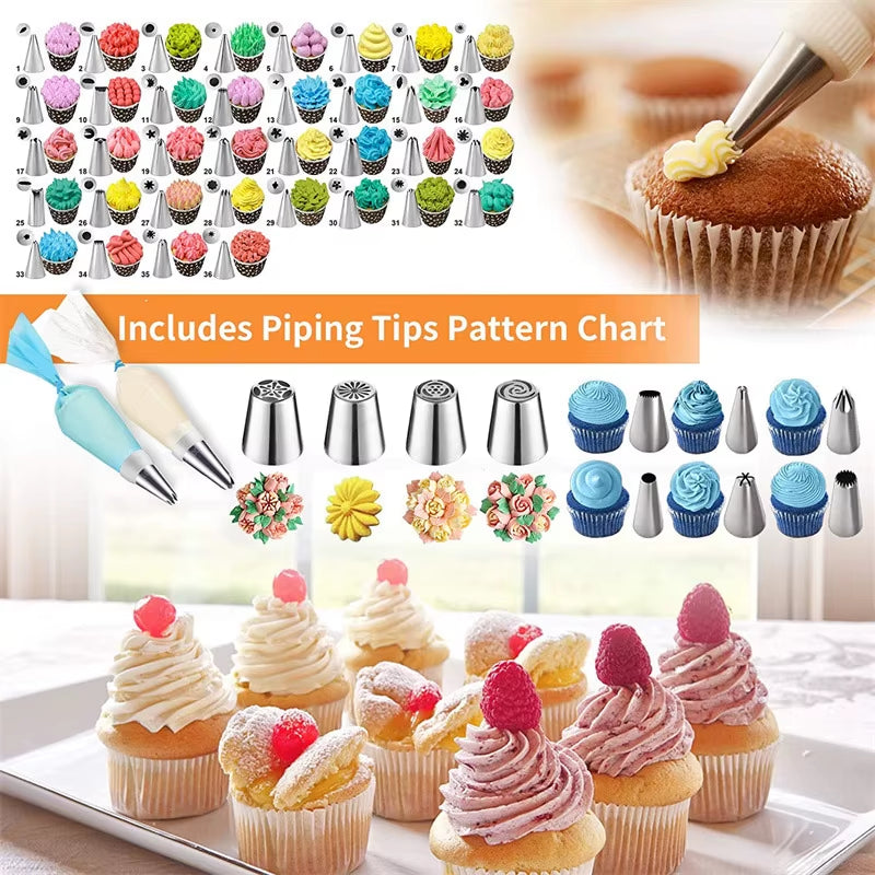 236-Piece Professional Cake Decorating Set with Piping Bags and Frosting Tips for Exceptional Baking Creations