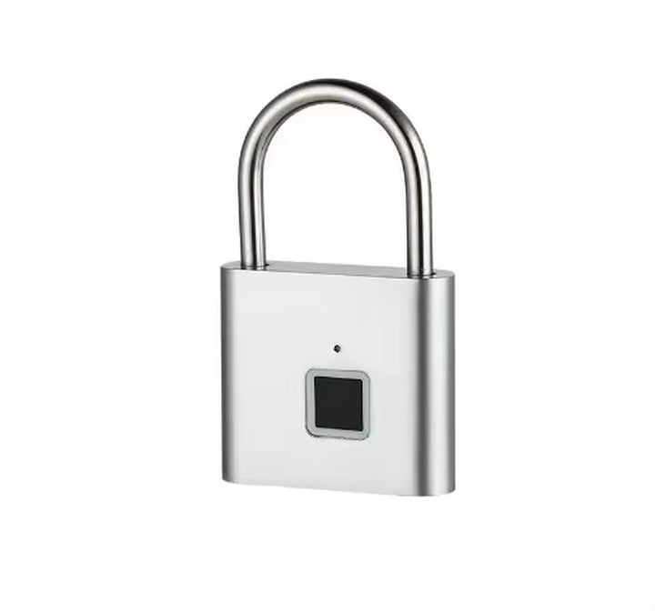 Portable Fingerprint Padlock with USB Rechargeable Lithium Battery, Waterproof and Durable Zinc Alloy Construction