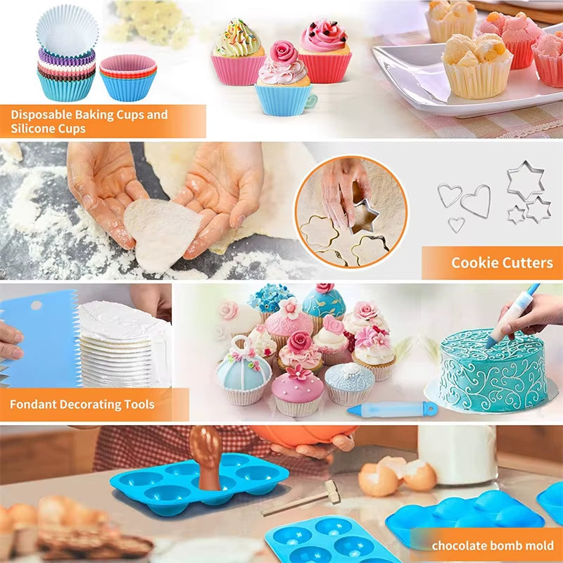 236-Piece Professional Cake Decorating Set with Piping Bags and Frosting Tips for Exceptional Baking Creations