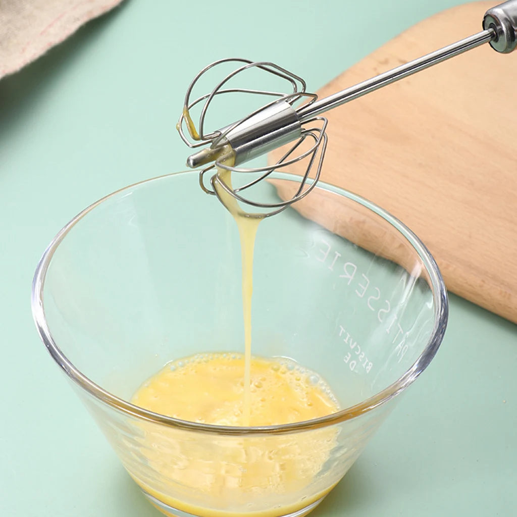 Semi-Automatic Stainless Steel Egg Beater and Hand Mixer for Cream and Egg Whipping