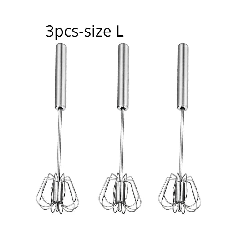 Semi-Automatic Stainless Steel Egg Beater and Hand Mixer for Cream and Egg Whipping